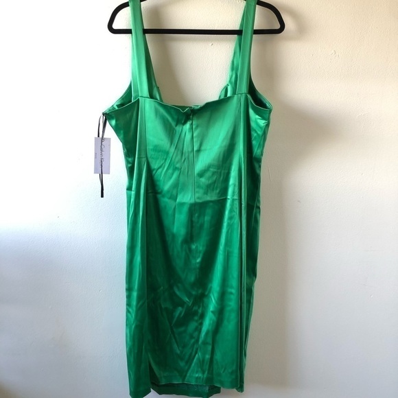 Calvin Klein Green Satin Dress Plus 22W - Picture 3 of 14